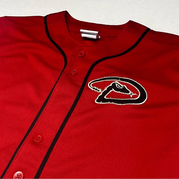 Majestic Arizona Diamondbacks Red Team Youth Jersey with Black Trim - Size 14/16 - Picture 12 of 13